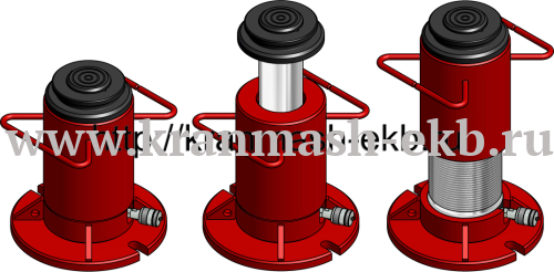 Домкраты грузовые с фиксирующей гайкой ДГ100П250Г